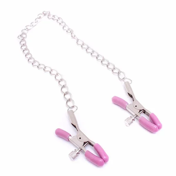 0320AE Pretty Pink Nipples Rubber Tipped Adjustable Clamps