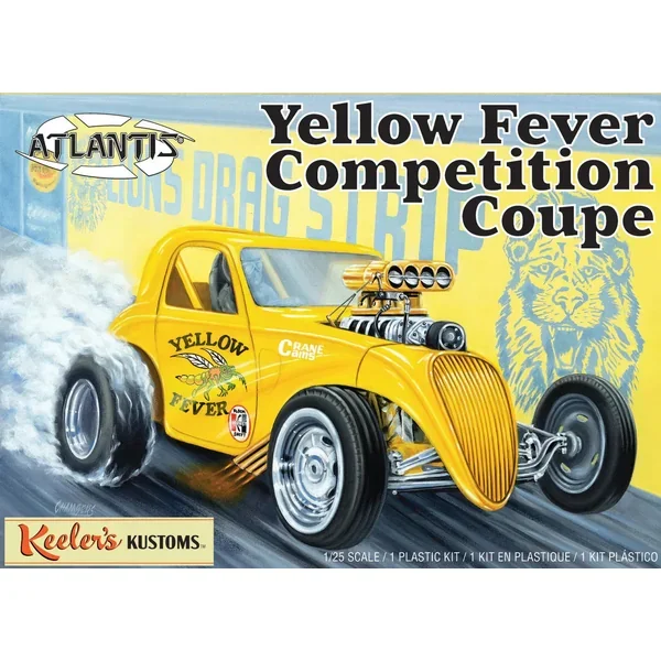 1/25 Atlantis Models Keeler’s Kustoms Yellow Fever Competition Coupe – 13101