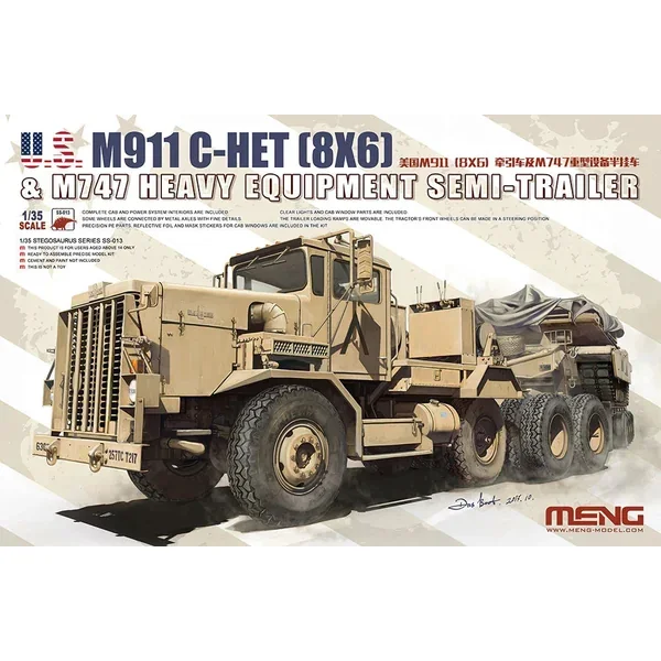 1/35 Meng U.S. M911 C-HET (8×6) & M747 Heavy Equipment Semi-Trailer – SS013