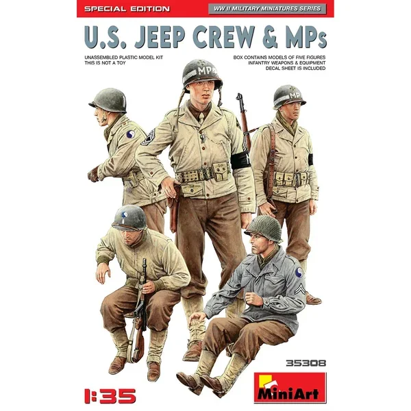 1/35 Mini Art – U.S. Jeep Crew & MPs. – 35308
