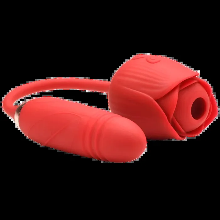10 Speed Romping Rose Suction and Thrusting Rose Vibrator
