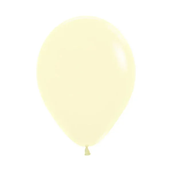 11″ Sempertex Latex Balloon Pack, Pastel Matte Yellow | 100 ct