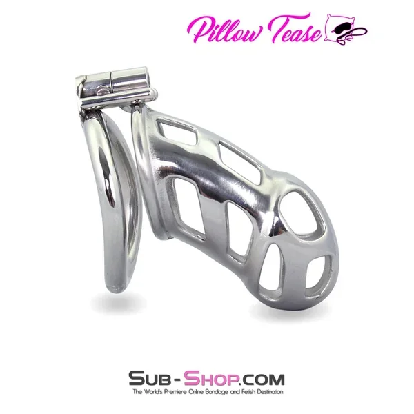 1692AR Edging Torture Chastity Steel Male Chastity Cage