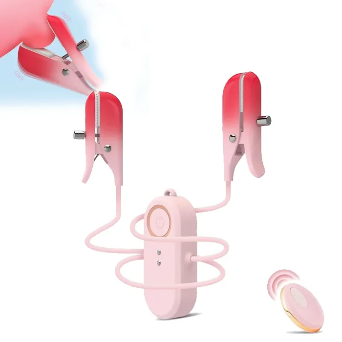 2 In 1 Wearable Nipple Clitoral Clamps Stimulation Vibrator For Women