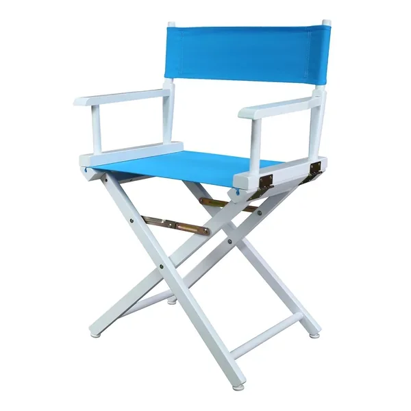 200-01/021-27 Director Chair 18″ – Classic Height Whiteframe/Turquoise Canvas