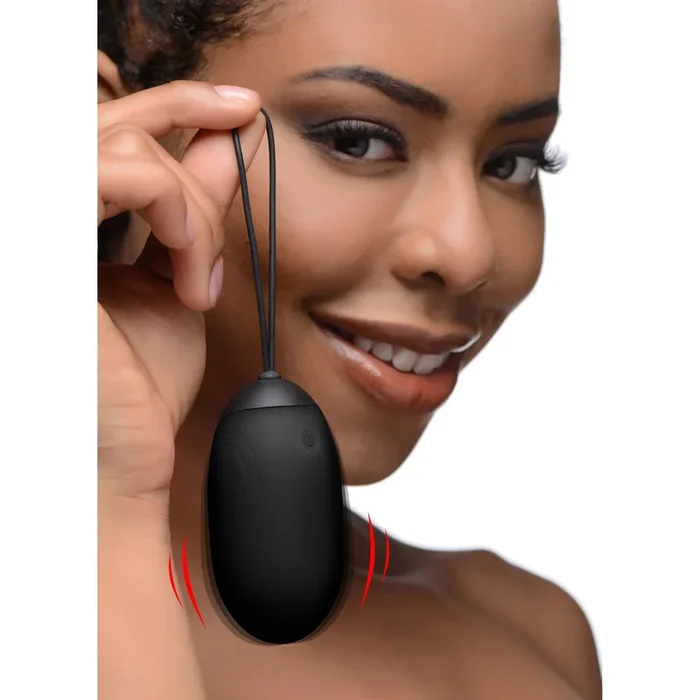 21X XL Silicone Vibrating Egg – Black