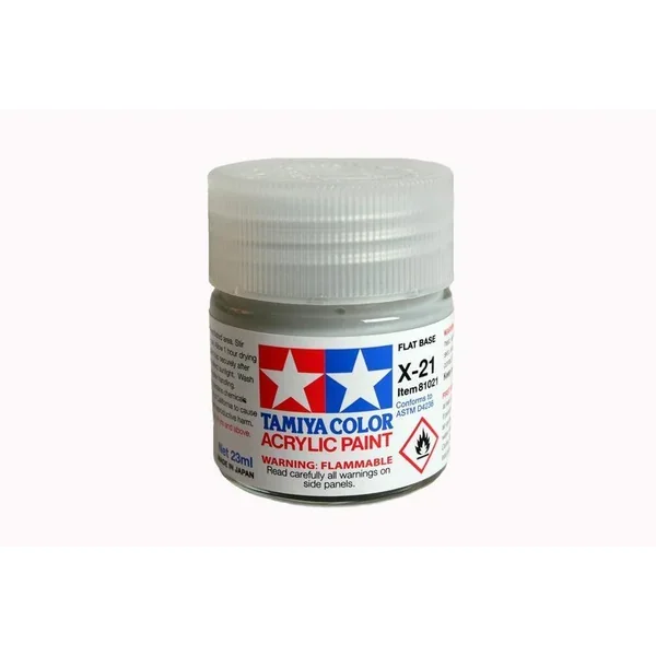 23ml X-21 Tamiya Acrylic Flat Base