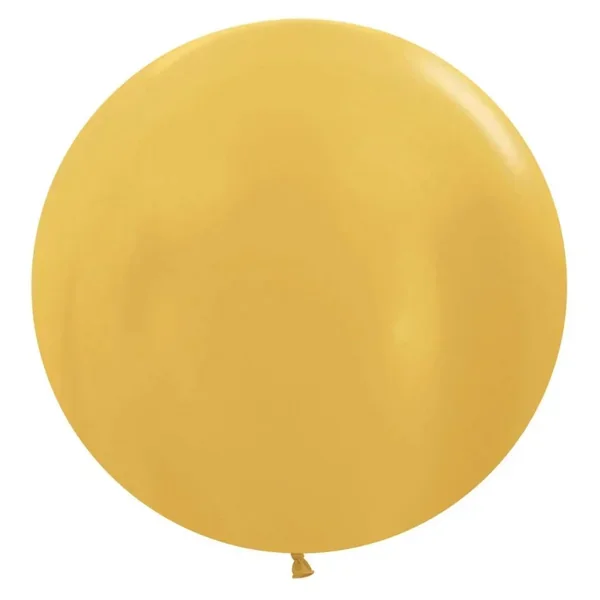 24″ Sempertex Latex Balloon Pack, Metallic Gold | 10 ct