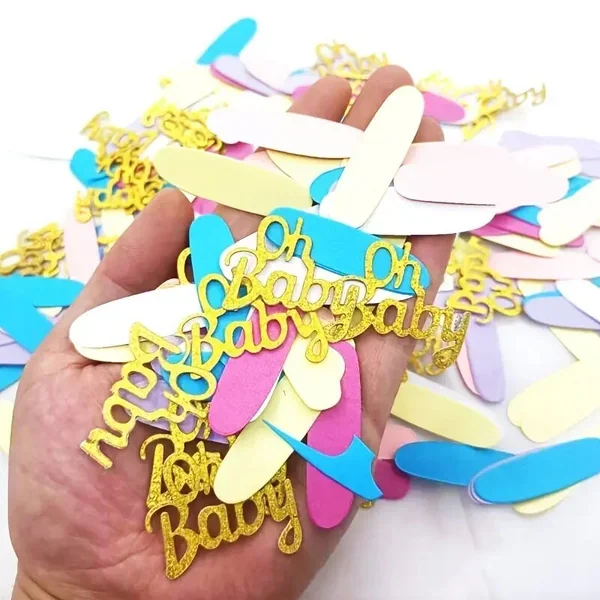 250pcs Party Table Decoration Confetti Gold Glitter Donut Confetti