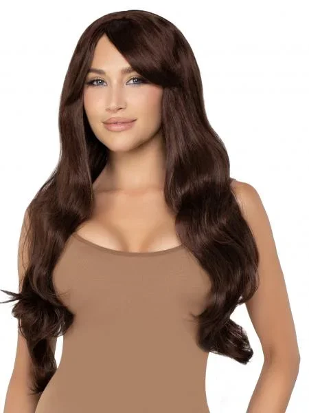 27″ Long Wavy Wig – Brown – One Size