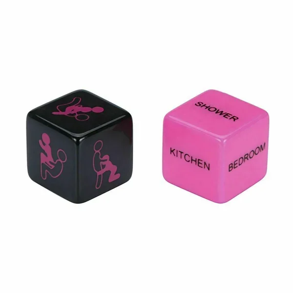 2Pcs Adult Games Black And Pink Dice Sex Games