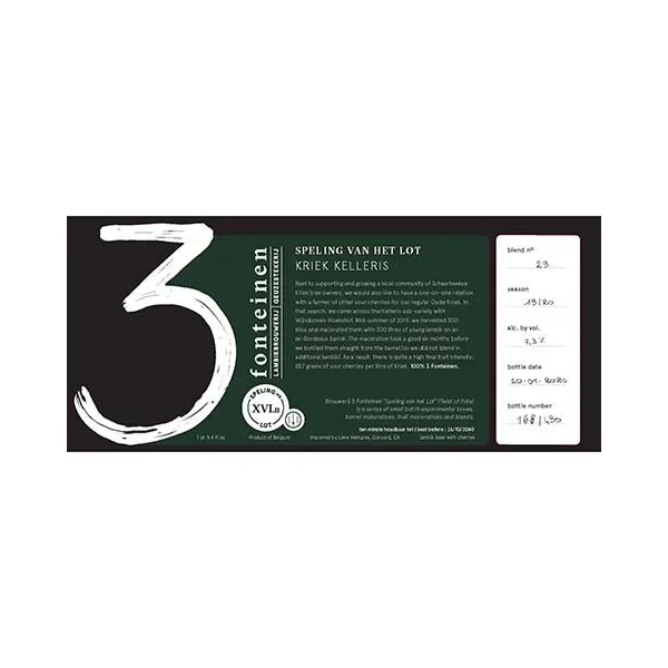 3 Fonteinen Svhl Kriek Kelleris