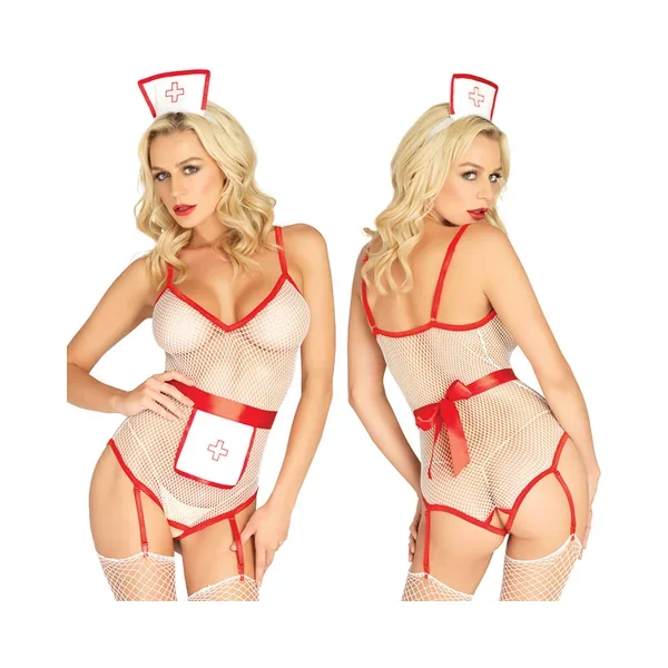 3 Pc. t.l.c. Nurse – One Size – White/ Red
