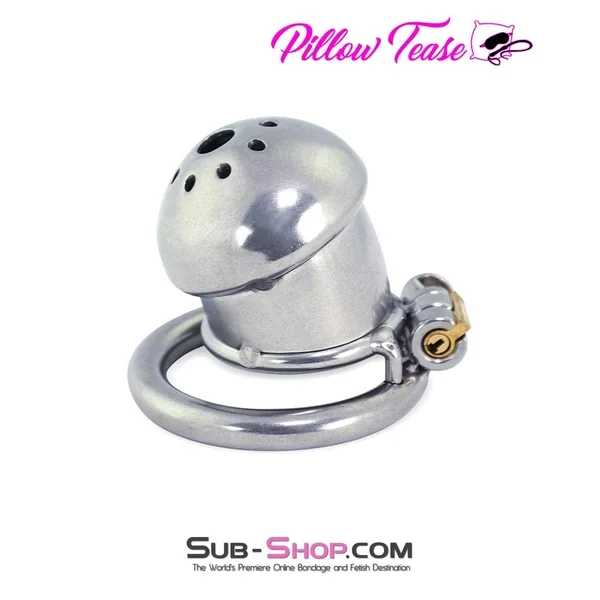 3412AR-SIS Tiny Sissy Hussy Cock Cap Locking Steel Chastity Cock Cage