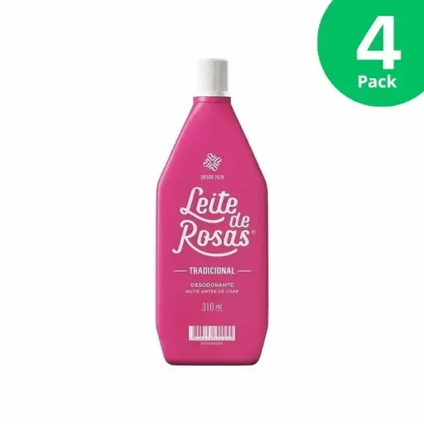 4-Pack Leite de Rosas Traditional Family Deodorant Lotion – 4 x 310ml