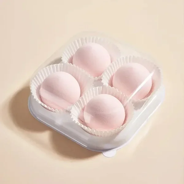 4 Pcs Makeup Sponge Pink Cherry Darling Peach Steamed Bread Beauty Makeup Egg Powder Puff Make Up Sponge Beauty Tools