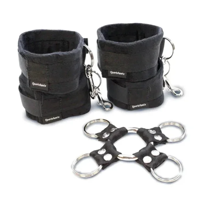 5 Piece Hog Tie and Cuff Set – Black