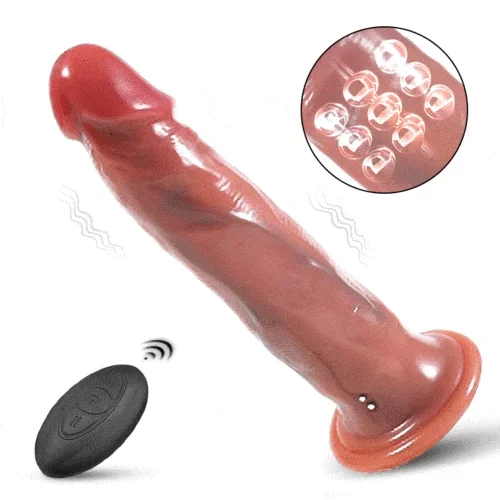 9.17In 5 Beads Rotating Swing 8 Vibrating Dildo remote control