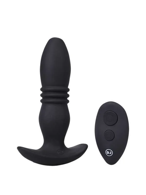 A-Play Rise Thrusting Plug w/Remote – Black