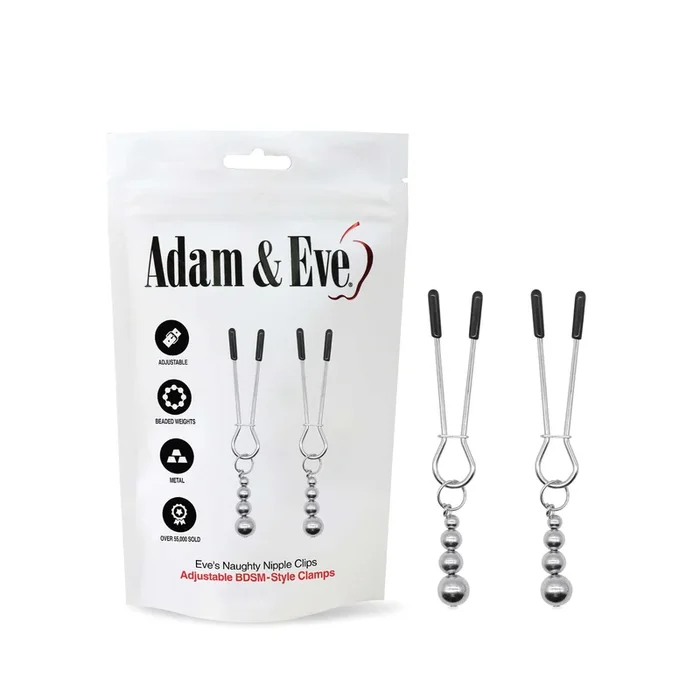 Adam & Eve Eve’s Naughty Nipple Clips – Set of 2