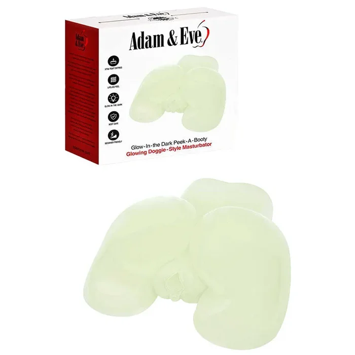 Adam & Eve GLOW IN THE DARK PEEK-A-BOOTY – Glow In Dark Doggy Style Mini Masturbator