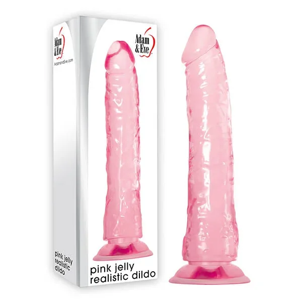 Adam & Eve Pink Jelly Realistic Dildo – Pink 21 cm (8”) Dong