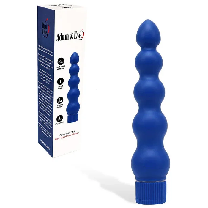 Adam & Eve POWER BEAD STICK – Blue 19 cm Vibrator