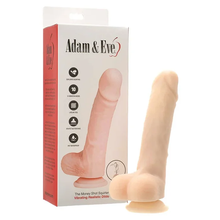 Adam & Eve THE MONEY SHOT SQUIRTER – Flesh 19.8 cm USB Rechargeable Squirting Dong