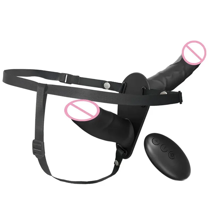 Adjustable Strap-On Dildo Vibrator Set: Dual Dildos for Pegging & Partner Play