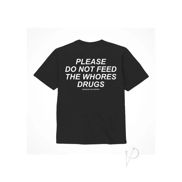 Alf Please Do Not Drugs Tshirt Sm Blk