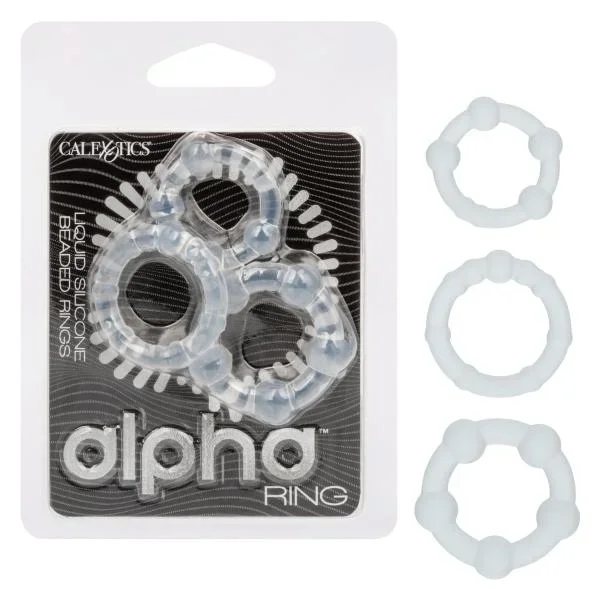 Alpha™ Liquid Silicone Beaded Rings – Clear