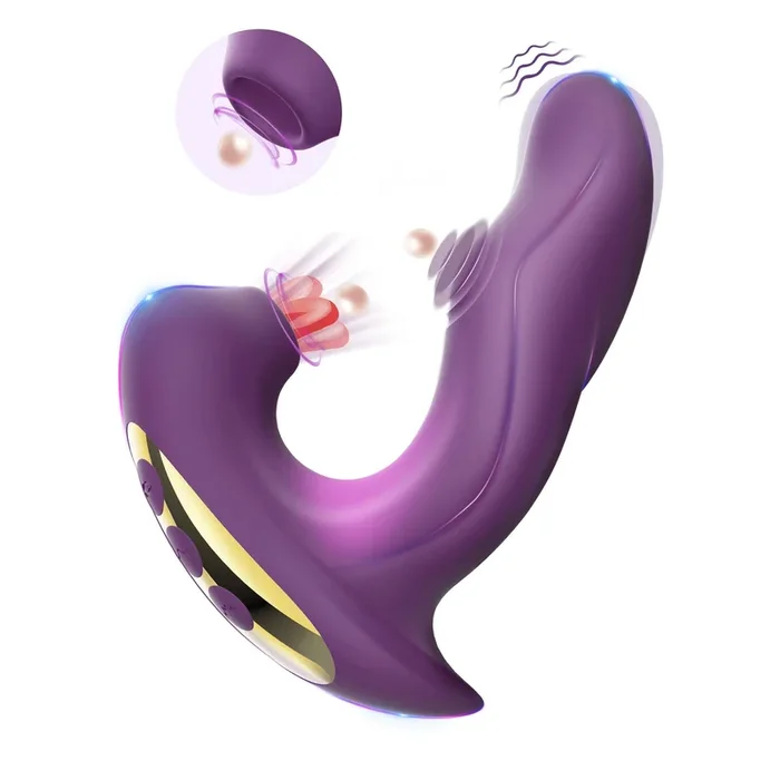 AMOVIBE 3 in 1 Vibrator with 10 Vibration & 5 Licking Modes