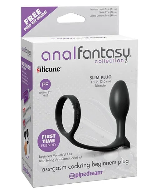 Anal Fantasy Ass-gasm Cockring Beginners Plug – Black