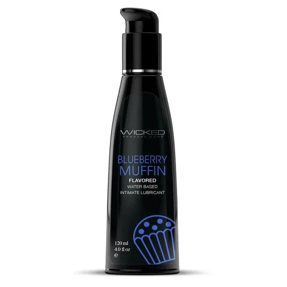 Aqua Blueberry Muffin Flavored Water Based Intimate Lubricant – 4 Fl. Oz.