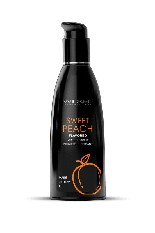 Aqua Sweet Peach Flavored Water Based Intimate Lubricant – 2 Fl. Oz.