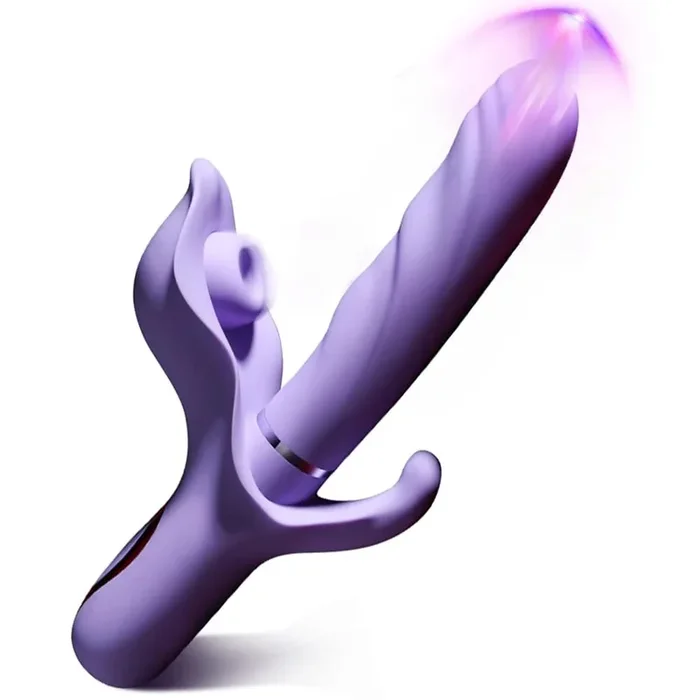 Aria – 3-in-1 Thrusting Dildo Vibrator – G-Spot, Clitoral & Anal Pleasure