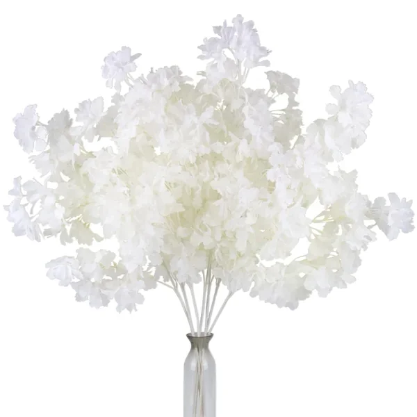 Artificial Faux Cherry Blossom Branches Decor, 35 Inch For Tall Floor Vase Use