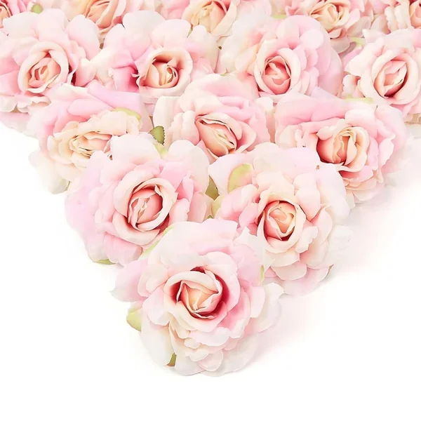 Artificial Rose Flowers Heads,4.3Inch 20Pcs For Diy Wedding Bouquets Baby Show