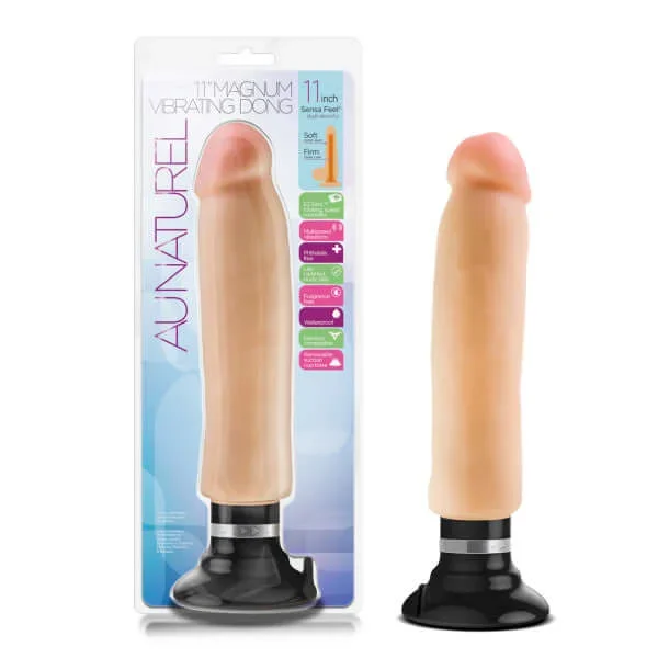 Au Naturel 11 inches Sensa Feel Magnum Vibrating Dong Beige