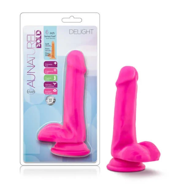 Au Naturel Bold Delight 6 inches Dildo Pink