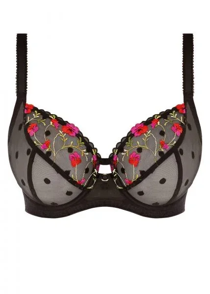 Awakening Underwire Plunge Bra – Black –