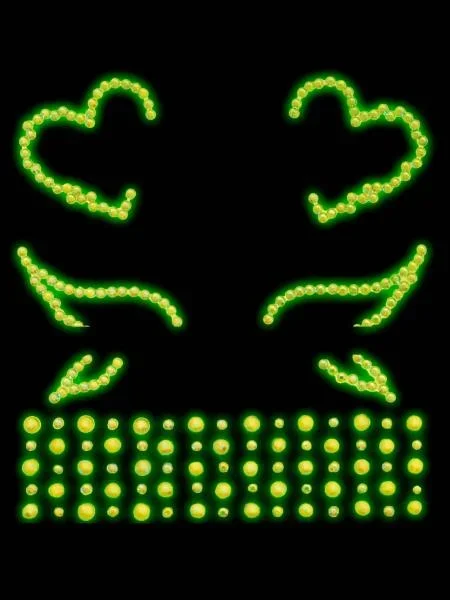 Ayla Glow in the Dark Face Jewels Sticker – Clear