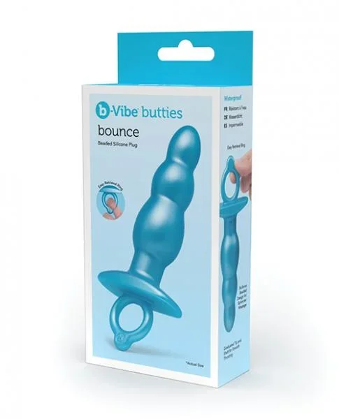 B-Vibe Butties Bounce Beaded Tapered Plug – Blue