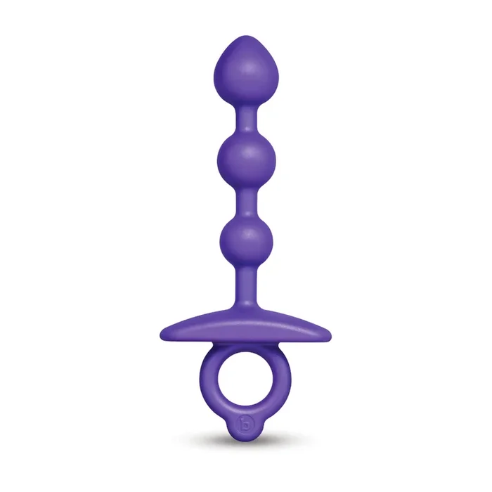 b-Vibe Butties Zip Silicone Anal Beads Purple