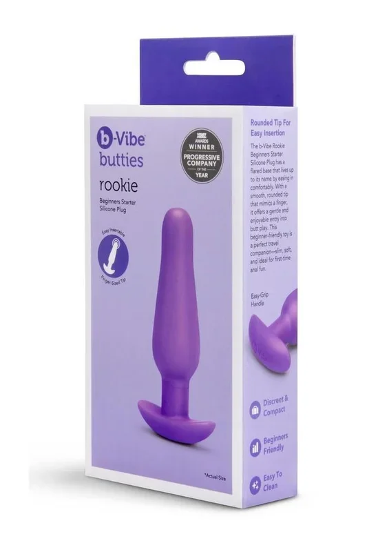 B-Vibe Rookie Beginners Starter Silicone Anal Plug