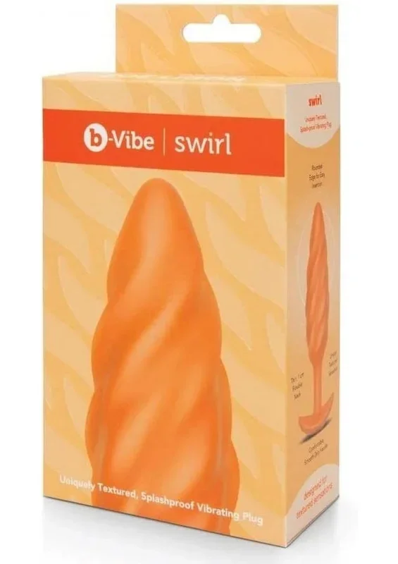 B-Vibe Swirl Textured Rechargeable Silicone Anal Plug