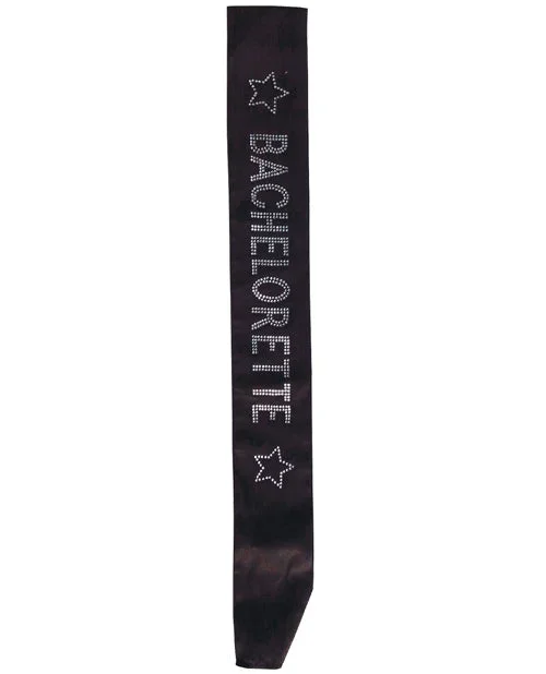 Bachelorette Sash w/Crystals – Black