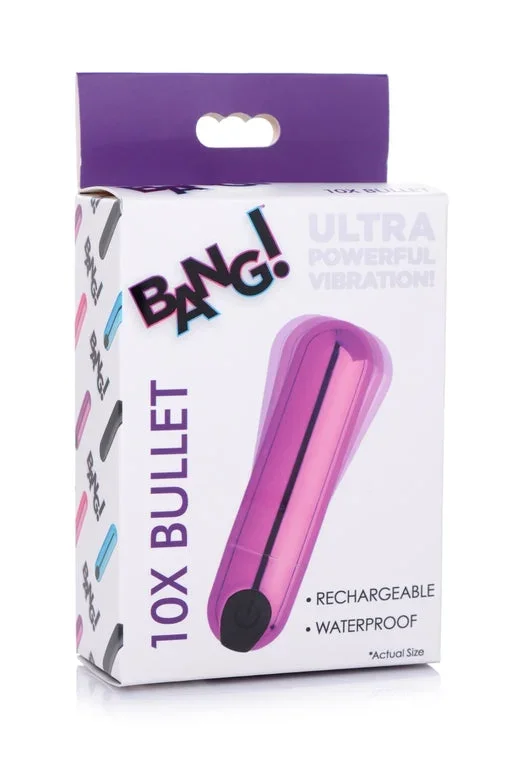 Bang 10X Vibrating Metallic Bullet Purple