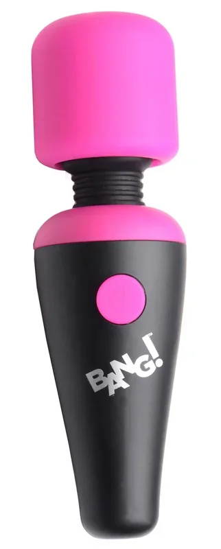 Bang 10X Vibrating Mini Silicone Wand Pink with Flexible Neck and Rechargeable