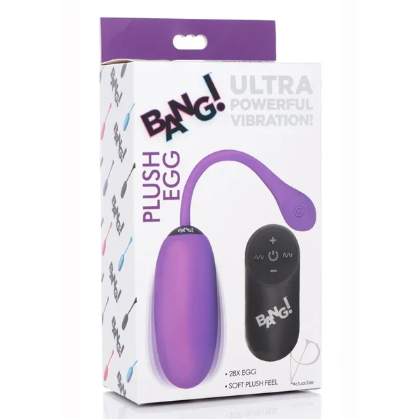 Bang 28x Plush Egg and Remote Purple